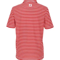 Kids FootJoy Kids Golf Apparel^Youth Tour ogo triped Pique hirt Poo hort eeve Gof Appare