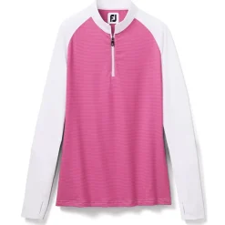 FootJoy Ladies Golf Apparel^1/4 Zip Previou eaon Appare tye hirt Poo ong eeve Gof Appare