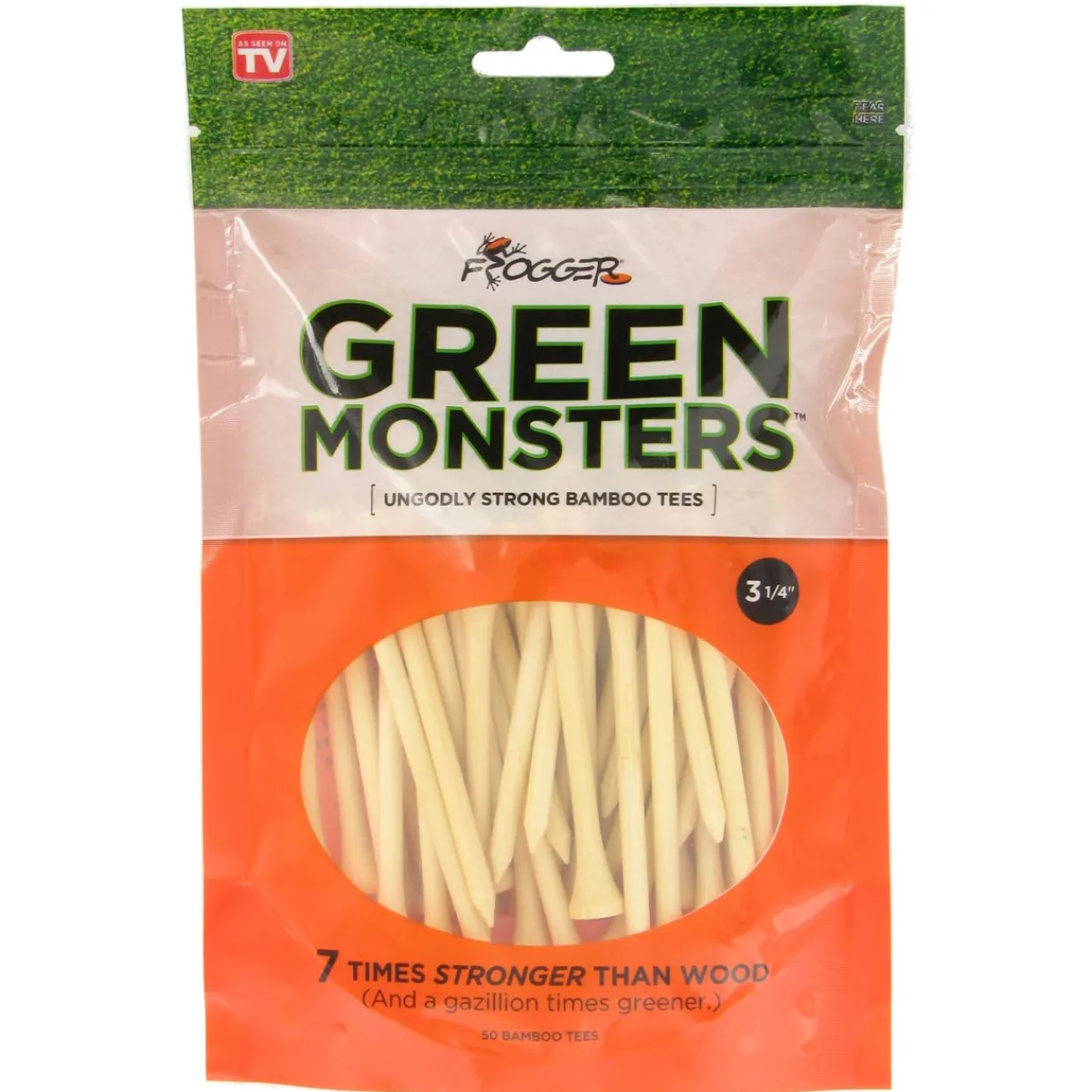 Frogger Tees^Green Monster 3 1/4" Golf Tees