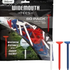 Go Sports Tees^3 1/4" Widemouth 60 Pack Golf Tees