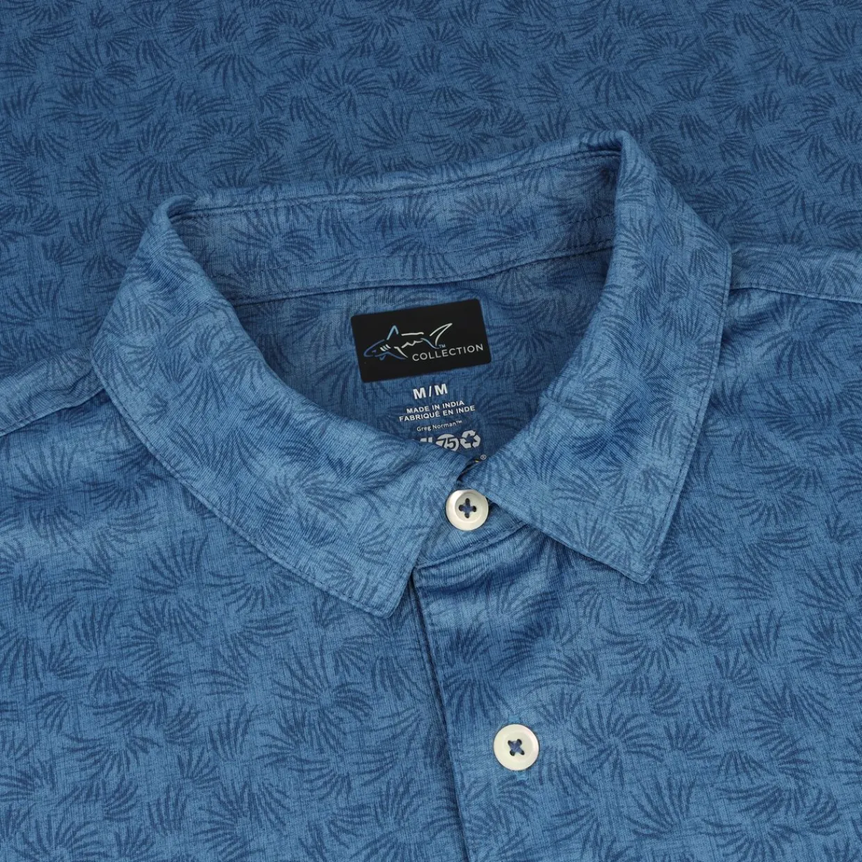 Greg Norman Mens Golf Apparel|Golf Shirts^75 Recyced icroux Rye Gra hirt Poo hort eeve Gof Appare