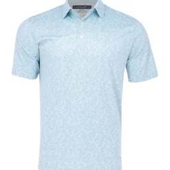 Greg Norman Mens Golf Apparel|Golf Shirts^75 Recyced icroux Rye Gra hirt Poo hort eeve Gof Appare