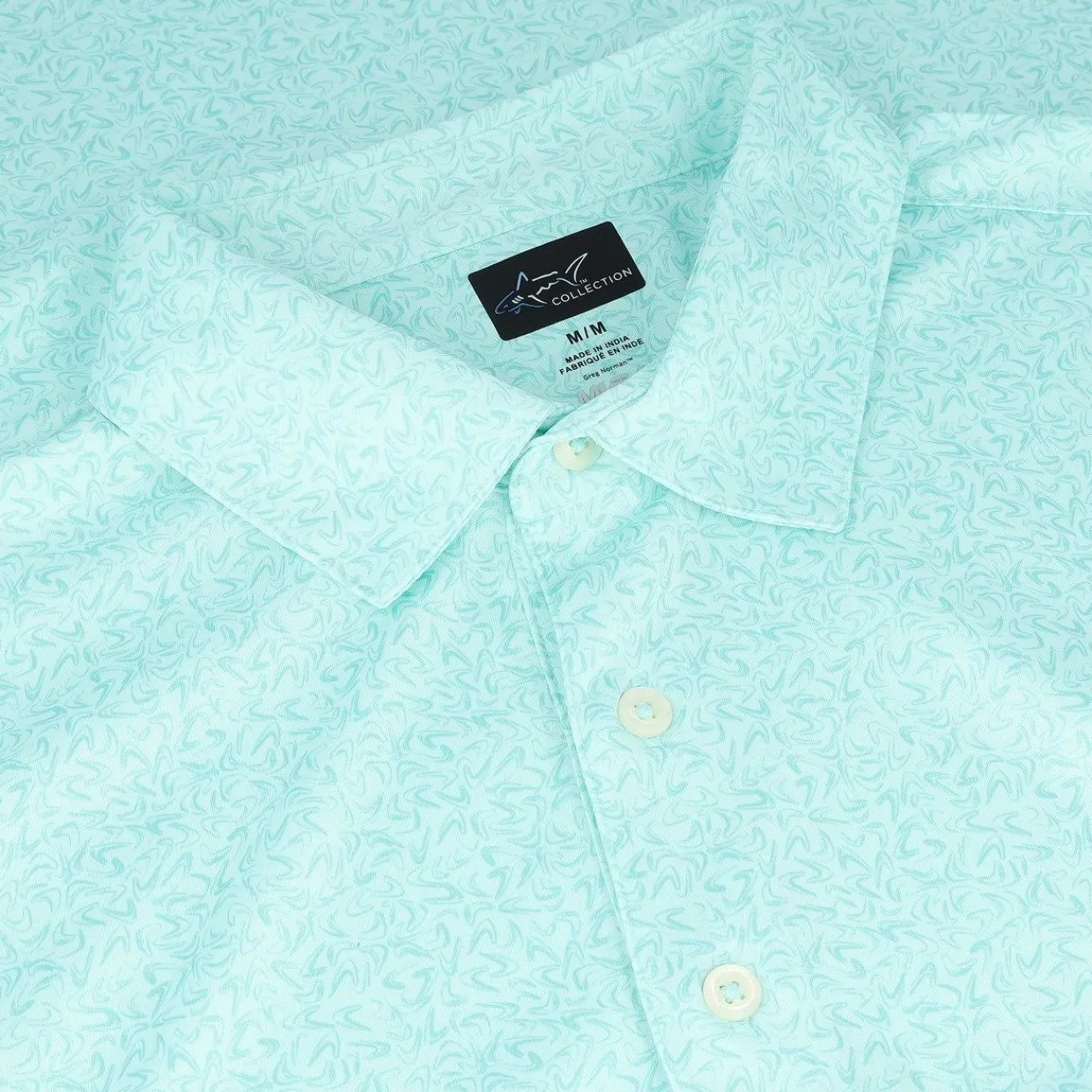Greg Norman Mens Golf Apparel|Golf Shirts^75 Recyced icroux Booerang Poo hirt Poo hort eeve Gof Appare