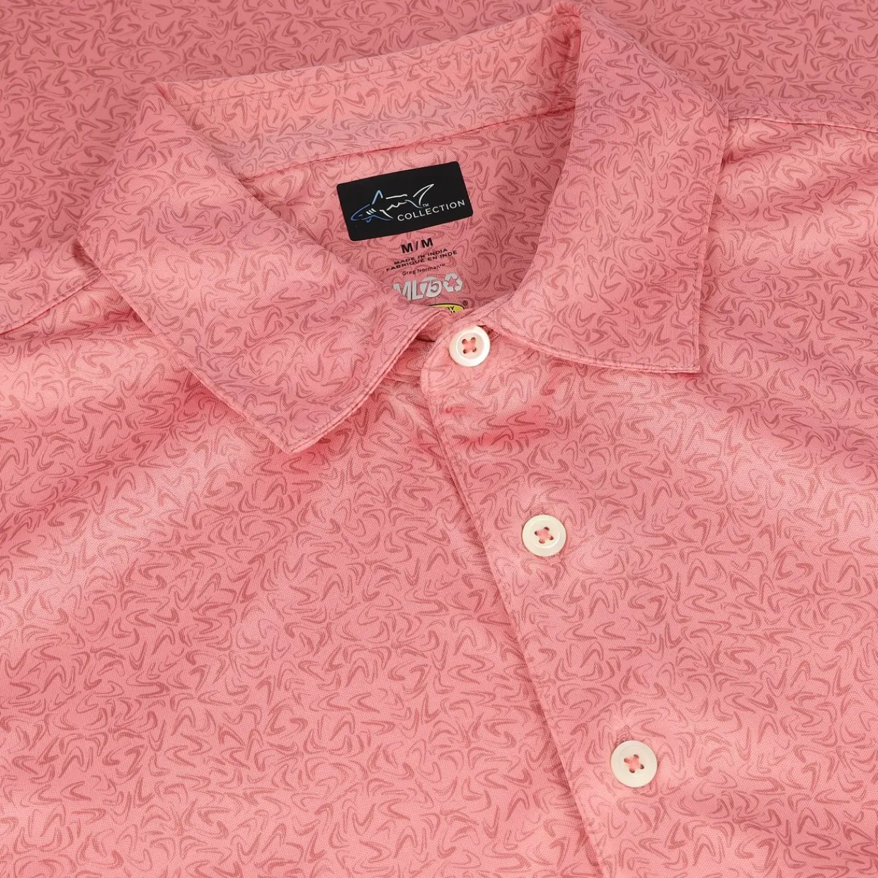 Greg Norman Mens Golf Apparel|Golf Shirts^75 Recyced icroux Booerang Poo hirt Poo hort eeve Gof Appare