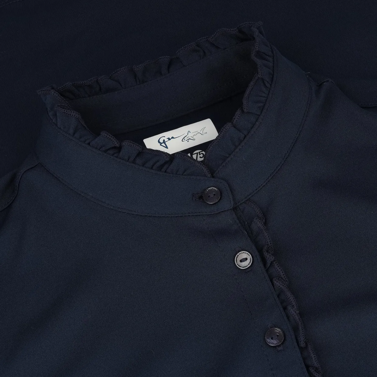 Greg Norman Ladies Golf Apparel^75 Ruffe Coar eevee hirt Poo hort eeve Gof Appare