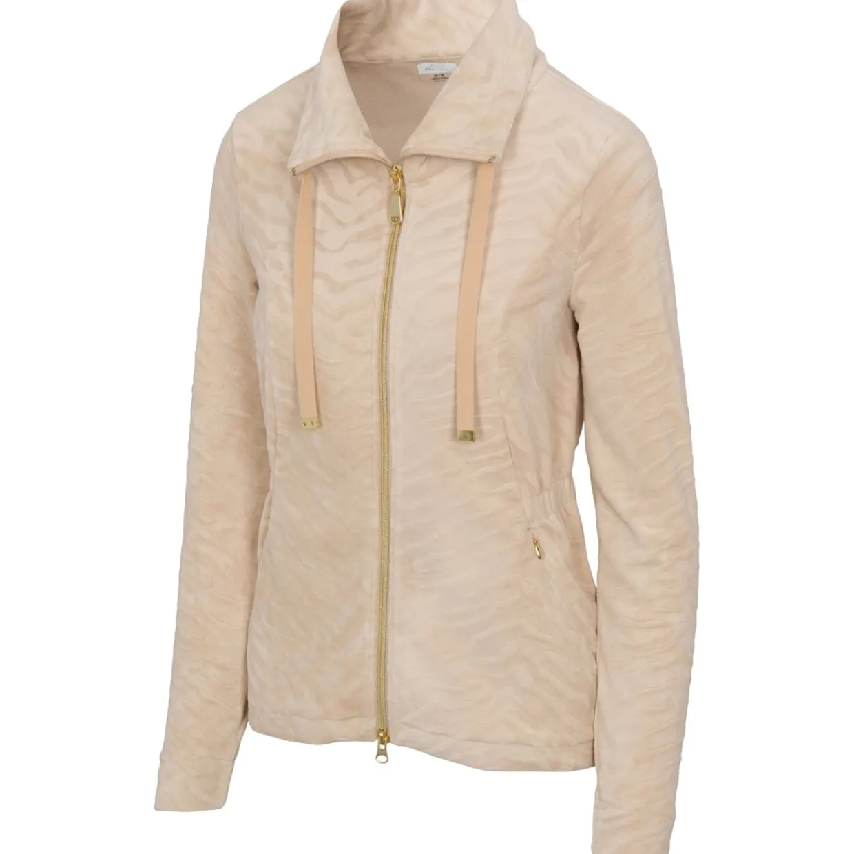 Greg Norman Ladies Golf Apparel^Dazze Zebra Veour Outerwear Jacket Gof Appare