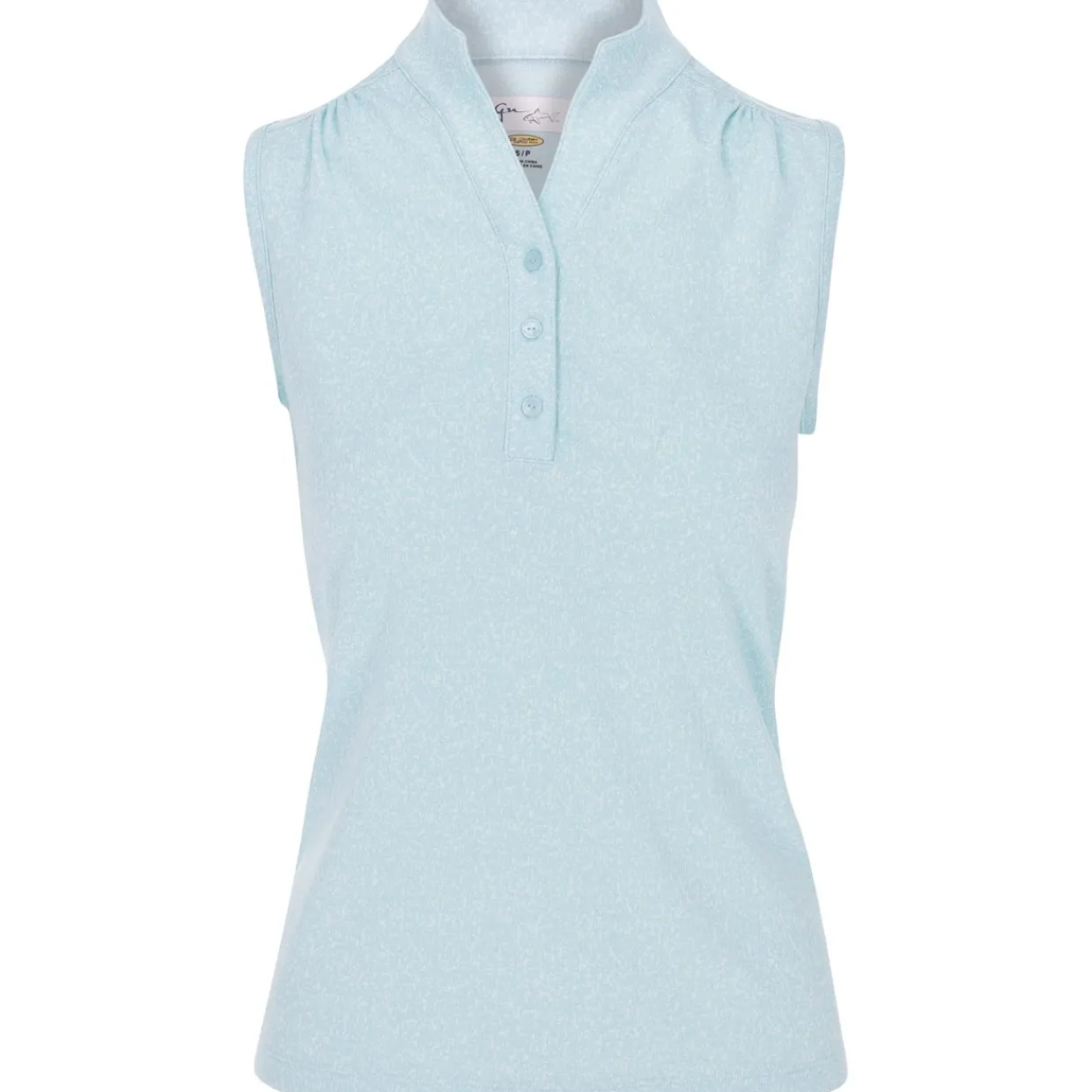Greg Norman Ladies Golf Apparel^Heathered Dot eevee hirt Poo hort eeve Gof Appare