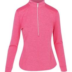 Greg Norman Ladies Golf Apparel^eaderboard Utra tretch Haf Zip Outerwear Puover Gof Appare