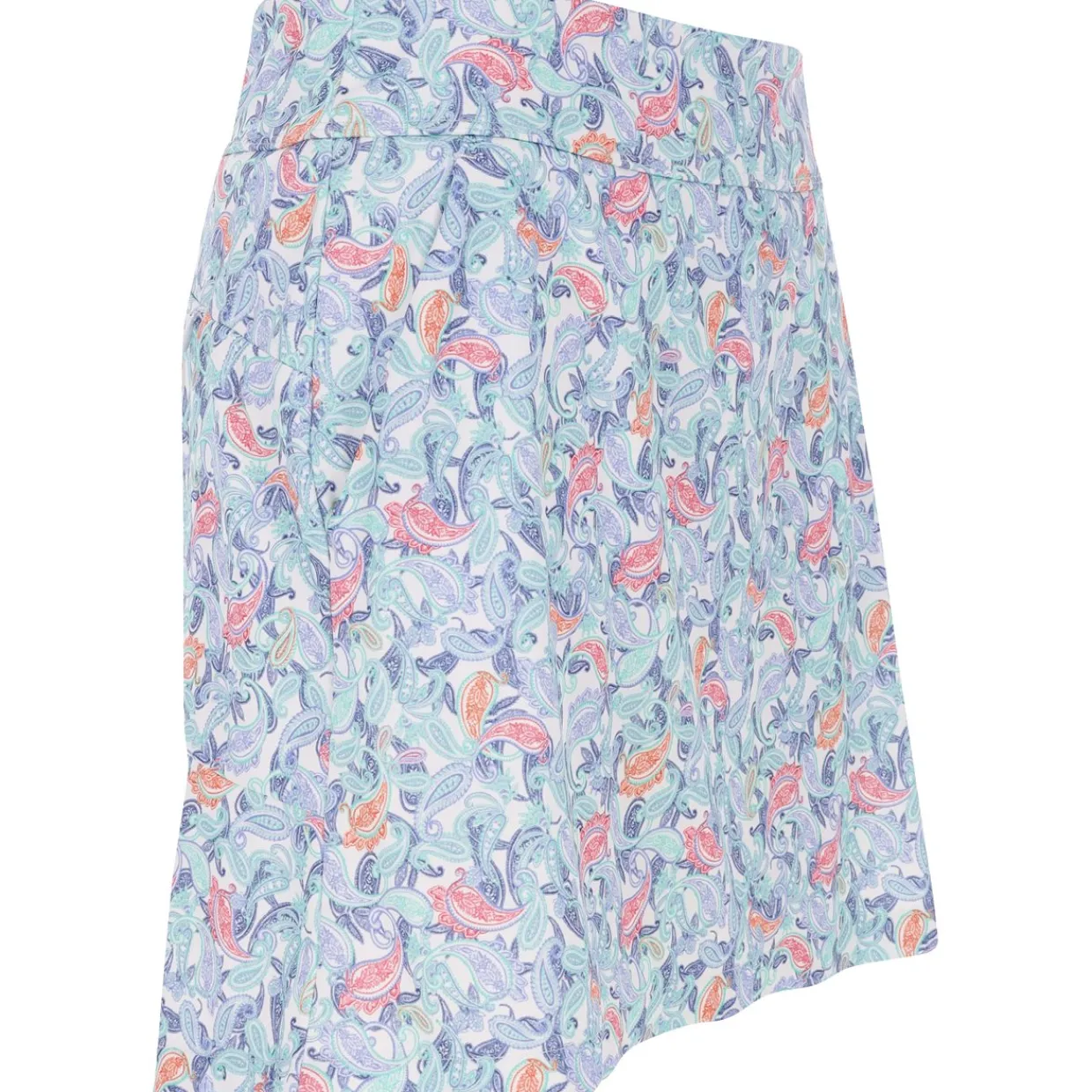 Greg Norman Ladies Golf Apparel^75 17" Paiey Print Pu-On kort Reguar Gof Appare