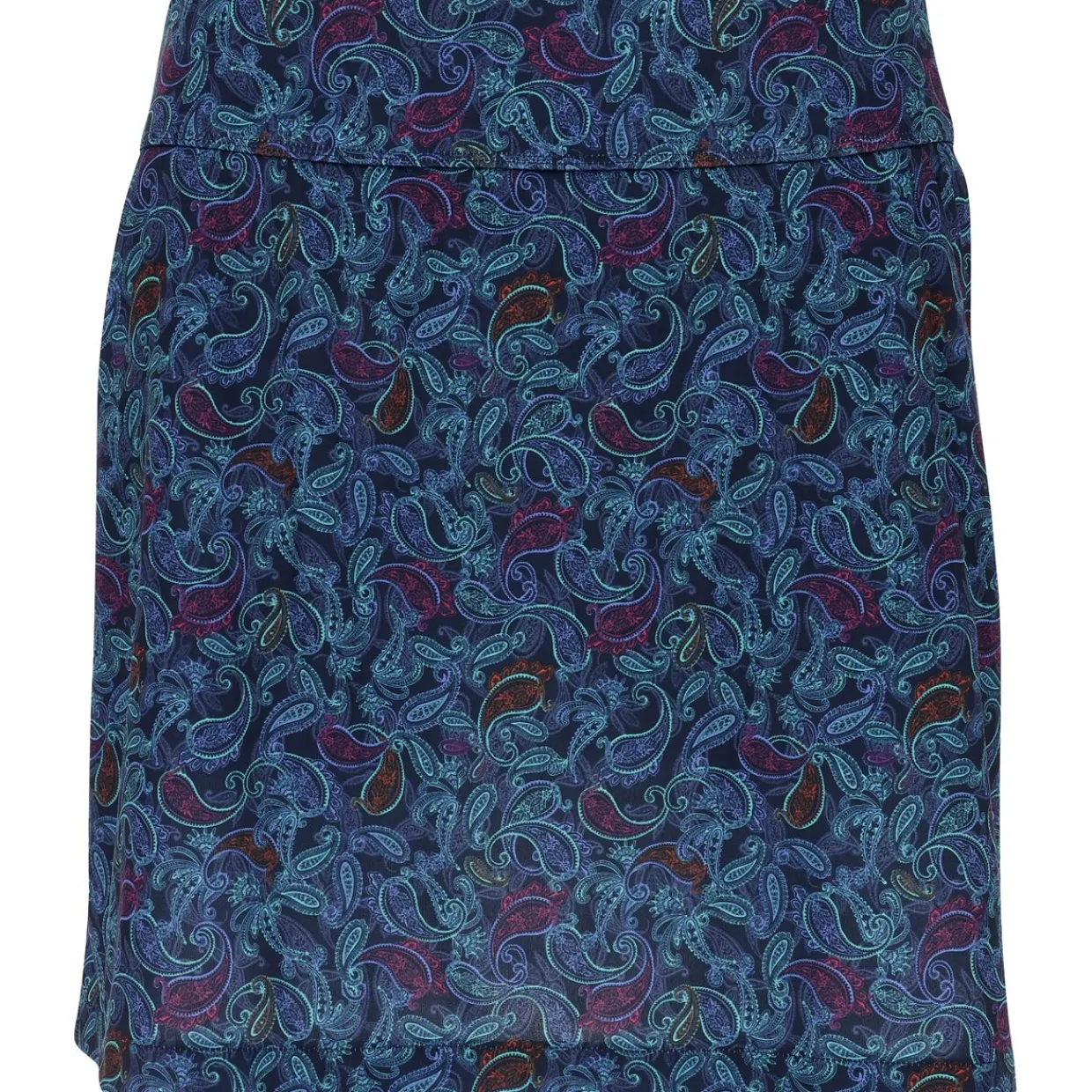 Greg Norman Ladies Golf Apparel^75 17" Paiey Print Pu-On kort Reguar Gof Appare