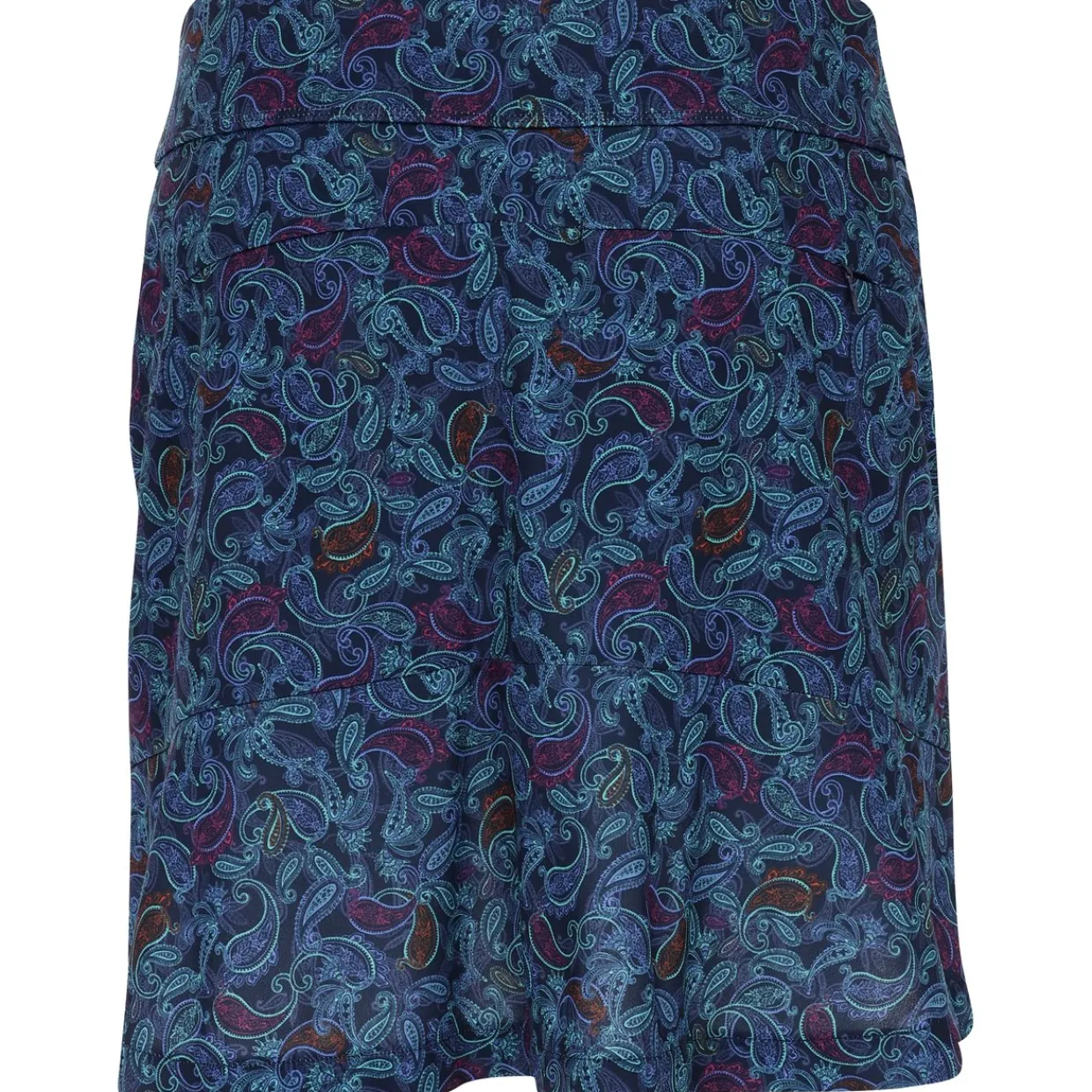 Greg Norman Ladies Golf Apparel^75 17" Paiey Print Pu-On kort Reguar Gof Appare