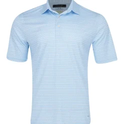 Greg Norman Golf Shirts|Mens Golf Apparel^75 Recyced icroux Houndtooth tripe hirt Poo hort eeve Gof Appare