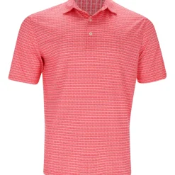Greg Norman Golf Shirts|Mens Golf Apparel^75 Recyced icroux Houndtooth tripe hirt Poo hort eeve Gof Appare
