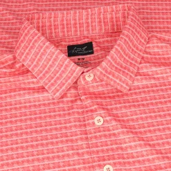 Greg Norman Golf Shirts|Mens Golf Apparel^75 Recyced icroux Houndtooth tripe hirt Poo hort eeve Gof Appare