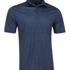 Greg Norman Golf Shirts|Mens Golf Apparel^75 Recyced icroux Houndtooth tripe hirt Poo hort eeve Gof Appare