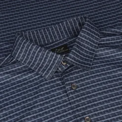 Greg Norman Golf Shirts|Mens Golf Apparel^75 Recyced icroux Houndtooth tripe hirt Poo hort eeve Gof Appare