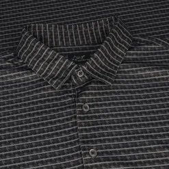 Greg Norman Golf Shirts|Mens Golf Apparel^75 Recyced icroux Houndtooth tripe hirt Poo hort eeve Gof Appare