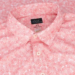 Greg Norman Golf Shirts|Mens Golf Apparel^75 Recyced icroux Vine Print hirt Poo hort eeve Gof Appare