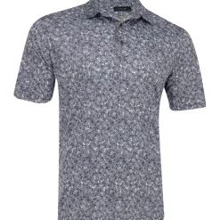 Greg Norman Golf Shirts|Mens Golf Apparel^75 Recyced icroux Vine Print hirt Poo hort eeve Gof Appare
