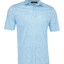 Greg Norman Golf Shirts|Mens Golf Apparel^75 Recyced icroux Vine Print hirt Poo hort eeve Gof Appare