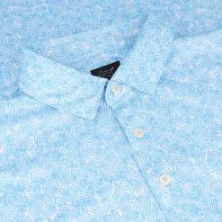 Greg Norman Golf Shirts|Mens Golf Apparel^75 Recyced icroux Vine Print hirt Poo hort eeve Gof Appare