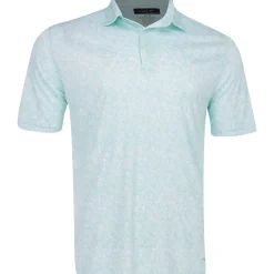 Greg Norman Golf Shirts|Mens Golf Apparel^75 Recyced icroux Vine Print hirt Poo hort eeve Gof Appare