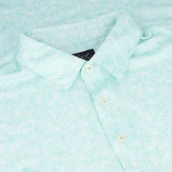 Greg Norman Golf Shirts|Mens Golf Apparel^75 Recyced icroux Vine Print hirt Poo hort eeve Gof Appare