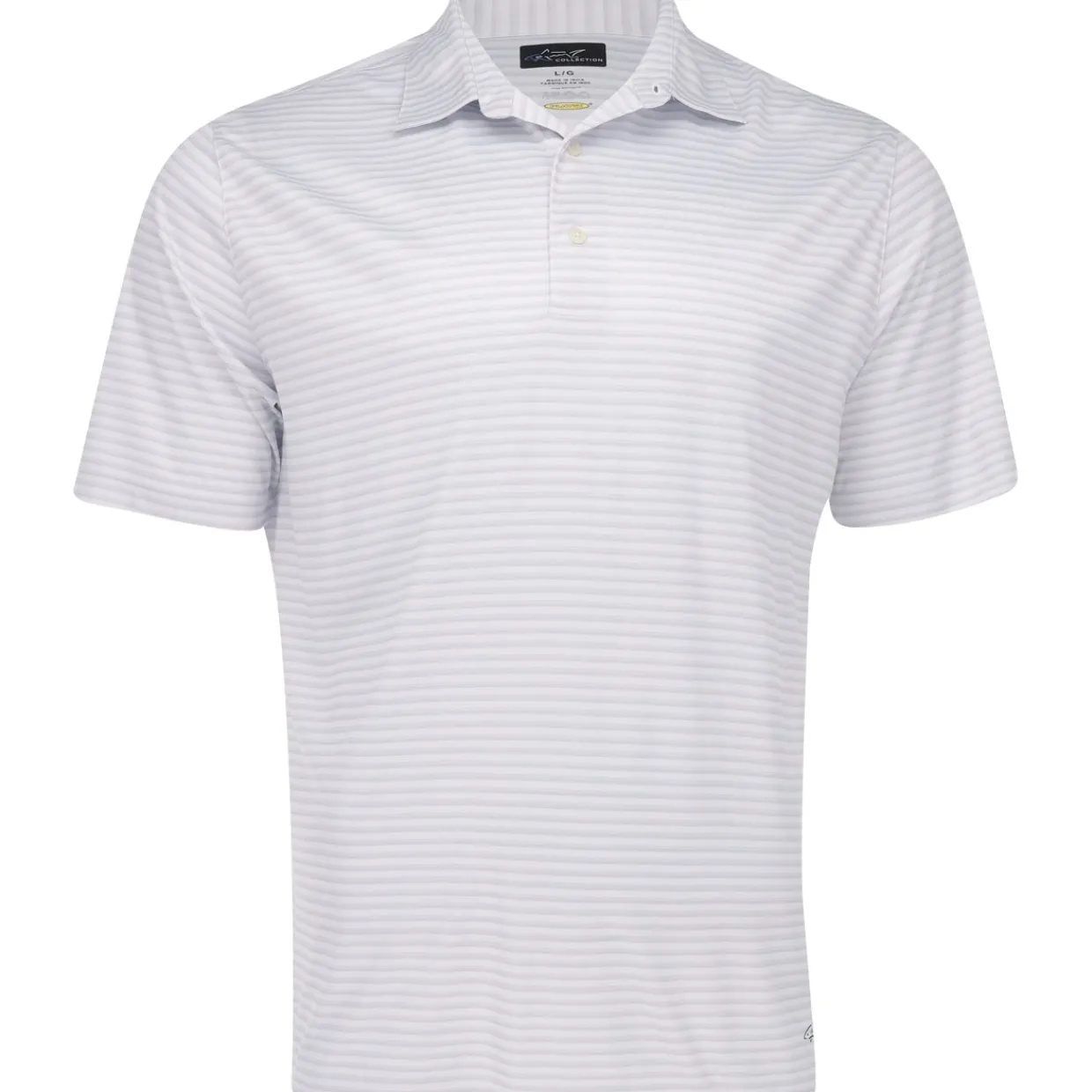 Greg Norman Golf Shirts^75 Recyced Three-Tone tripe Poo hirt Poo hort eeve Gof Appare