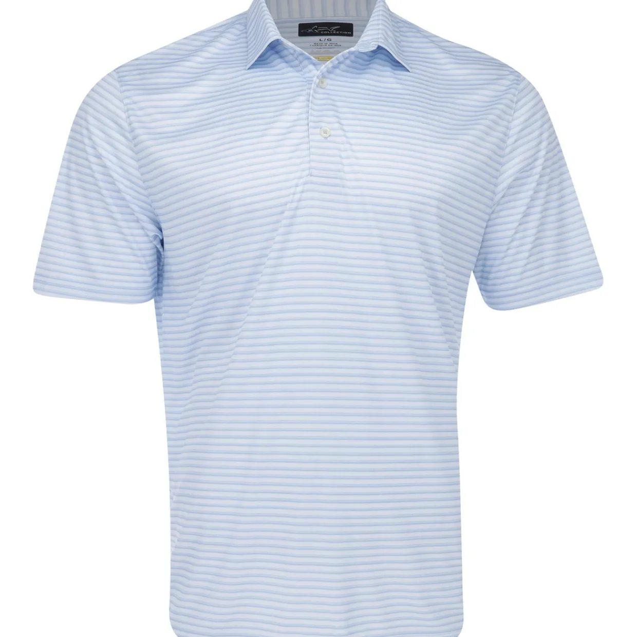Greg Norman Golf Shirts^75 Recyced Three-Tone tripe Poo hirt Poo hort eeve Gof Appare