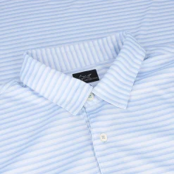 Greg Norman Golf Shirts^75 Recyced Three-Tone tripe Poo hirt Poo hort eeve Gof Appare