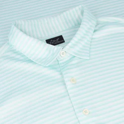 Greg Norman Golf Shirts^75 Recyced Three-Tone tripe Poo hirt Poo hort eeve Gof Appare