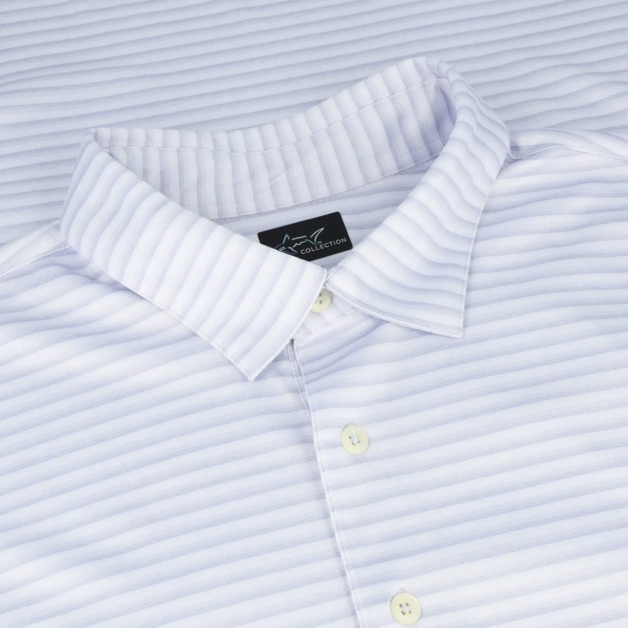 Greg Norman Golf Shirts^75 Recyced Three-Tone tripe Poo hirt Poo hort eeve Gof Appare