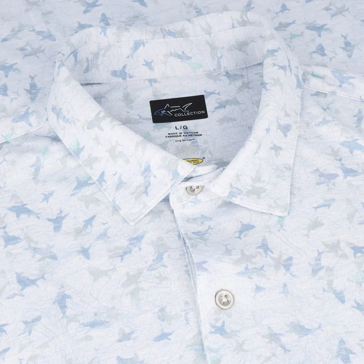 Greg Norman Golf Shirts^ea hark 75 Poo hirt Poo hort eeve Gof Appare