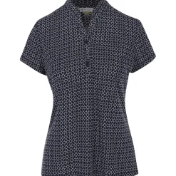 Greg Norman Ladies Golf Apparel^Trei Jacquard Button hirt Poo hort eeve Gof Appare