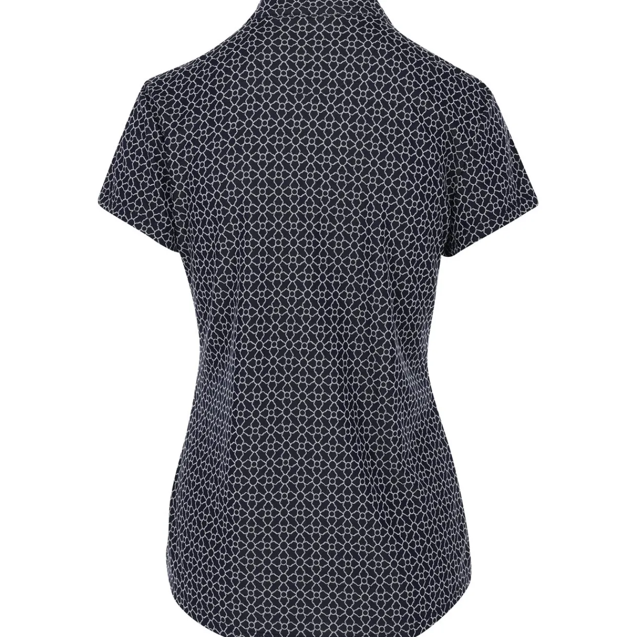 Greg Norman Ladies Golf Apparel^Trei Jacquard Button hirt Poo hort eeve Gof Appare