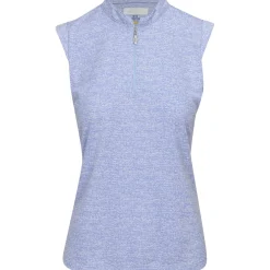 Greg Norman Ladies Golf Apparel^Tweed Jacquard eevee Zip ock hirt Poo hort eeve Gof Appare