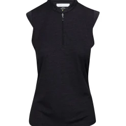 Greg Norman Ladies Golf Apparel^Tweed Jacquard eevee Zip ock hirt Poo hort eeve Gof Appare