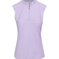 Greg Norman Ladies Golf Apparel^Tweed Jacquard eevee Zip ock hirt Poo hort eeve Gof Appare