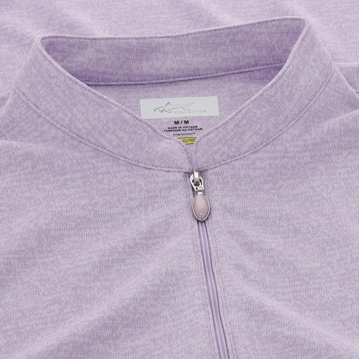 Greg Norman Ladies Golf Apparel^Tweed Jacquard eevee Zip ock hirt Poo hort eeve Gof Appare