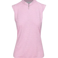 Greg Norman Ladies Golf Apparel^Tweed Jacquard eevee Zip ock hirt Poo hort eeve Gof Appare
