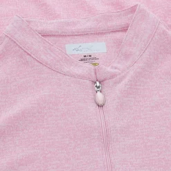 Greg Norman Ladies Golf Apparel^Tweed Jacquard eevee Zip ock hirt Poo hort eeve Gof Appare