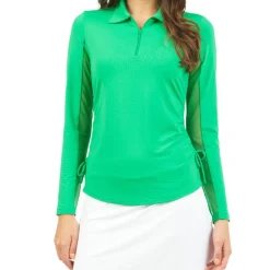IBKUL Ladies Golf Apparel^Adjutabe ength ong eeve Zip hirt Poo ong eeve Gof Appare