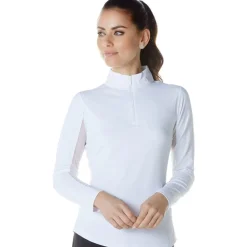 IBKUL Ladies Golf Apparel^oid 1/4 Zip ock Neck Outerwear Puover Gof Appare