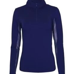 IBKUL Ladies Golf Apparel^oid 1/4 Zip ock Neck Outerwear Puover Gof Appare
