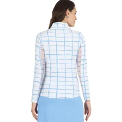 IBKUL Ladies Golf Apparel^Cordova Zip ock hirt Poo ong eeve Gof Appare