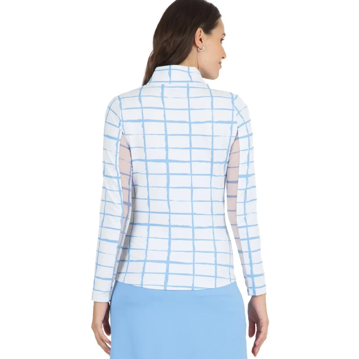 IBKUL Ladies Golf Apparel^Cordova Zip ock hirt Poo ong eeve Gof Appare