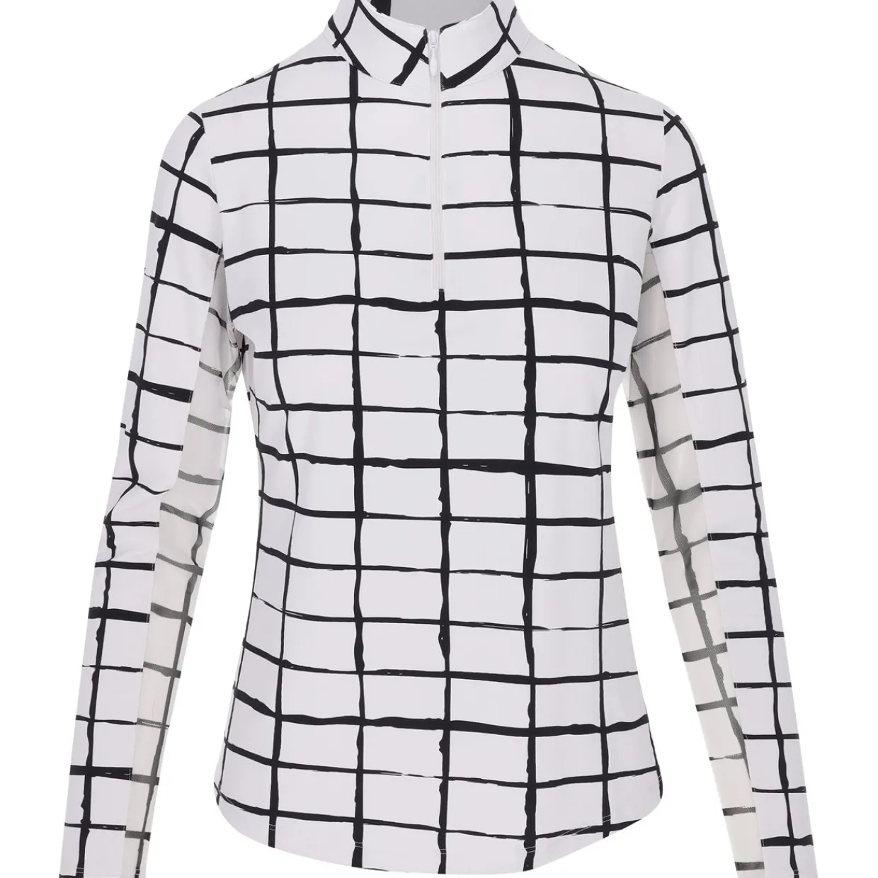 IBKUL Ladies Golf Apparel^Cordova Zip ock hirt Poo ong eeve Gof Appare