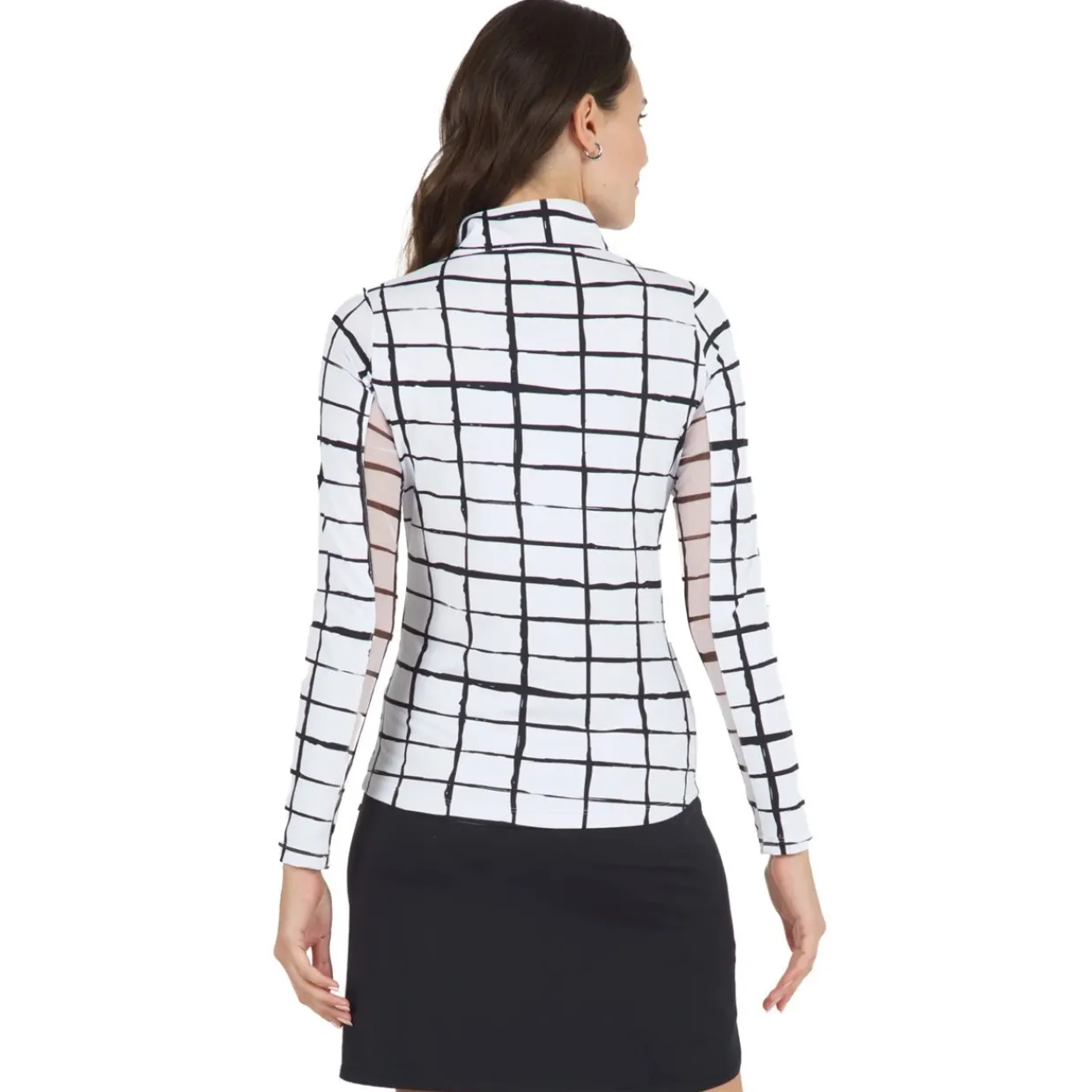 IBKUL Ladies Golf Apparel^Cordova Zip ock hirt Poo ong eeve Gof Appare