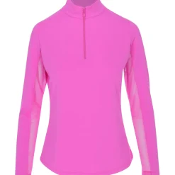 IBKUL Ladies Golf Apparel^Eentia Zip ock hirt Poo ong eeve Gof Appare