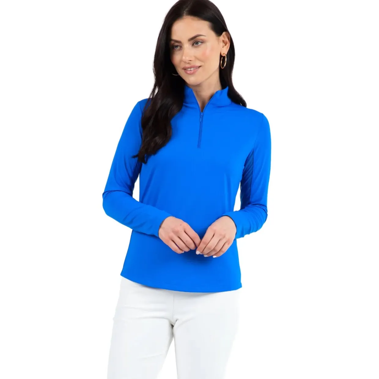 IBKUL Ladies Golf Apparel^Eentia Zip ock hirt Poo ong eeve Gof Appare